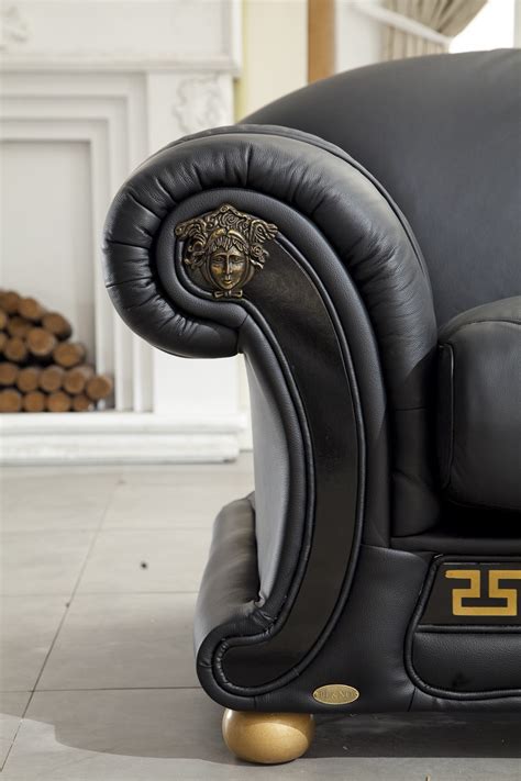 versace leather sofa set|versace chair price.